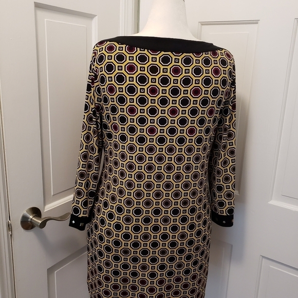 Style & Co. Geometric Print & Studded Accent Knit Dress Size Large - Picture 4 of 8